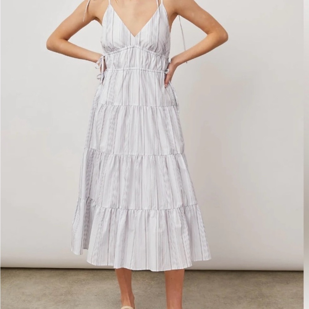 Rails - Julia West Seaport Stripe Midi  Dress Women’s  Size M - Picture 10 of 13